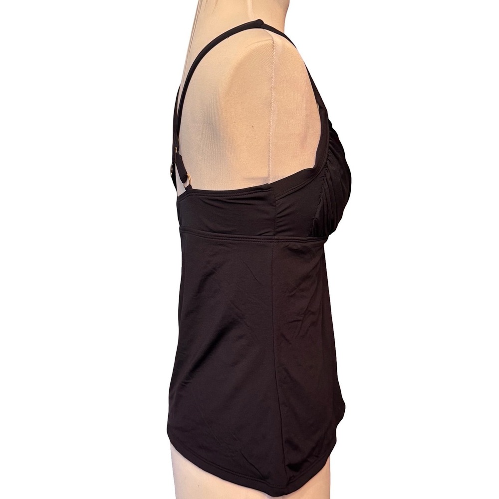 Cole of California Tankini Top Women Medium Black Swimsuit Convertible NEW - Picture 4 of 15